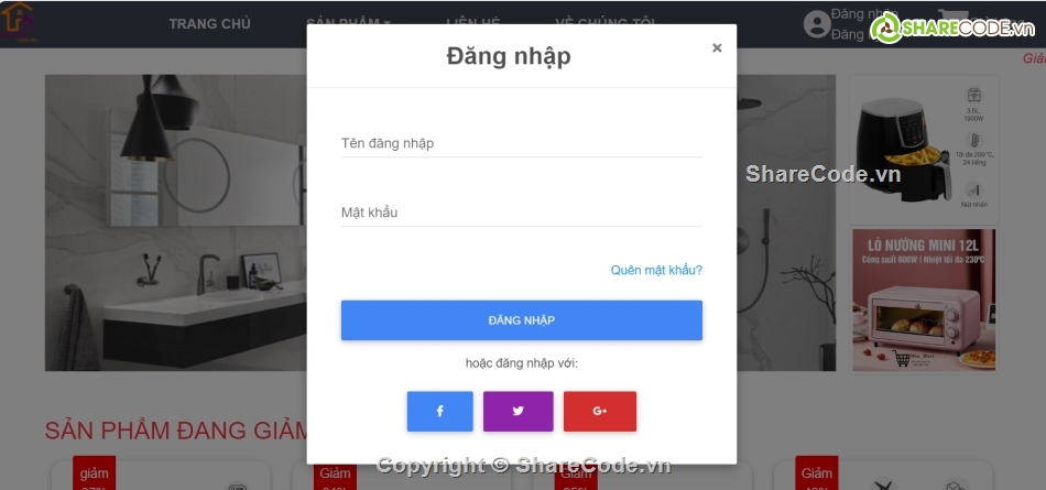 đồ án website,HTML website,web gia dụng